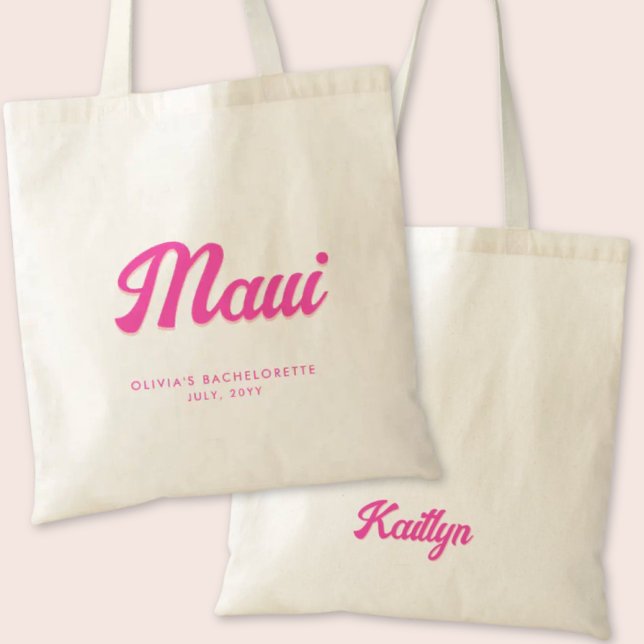 Maui Bachelorette Party Personalised Tote Bag (Maui Bachelorette Party Tote Bag)