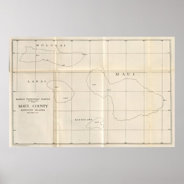 Maui County, Hawaii Poster (Front)