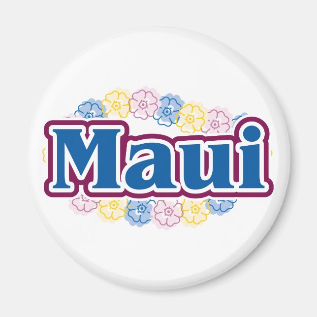 Maui flowers magnet (Front)