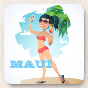 Maui Girl Coaster Set