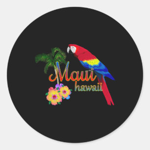 Maui Hawaii Beach Aloha Classic Round Sticker