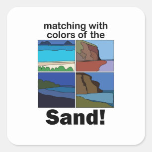 Maui Hawaii Beach Matching With Sand Colours Islan Square Sticker