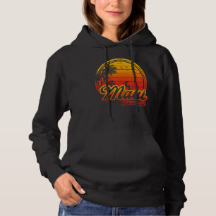 Maui Hawaii Beach Palm Tree Summer Vacation Surfin Hoodie