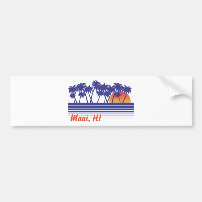 Maui Hawaii Bumper Sticker (Front)