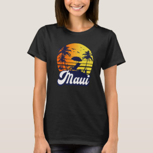 Maui Hawaii Hawaiian Sunset Beach Retro Premium T-Shirt