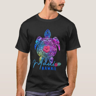 Maui Hawaii Hawaiian Tie Dye Sea Turtle Vacation S T-Shirt