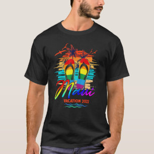 Maui Hawaii Hawaiian Vacation 2022 Flip Flop Lgbt T-Shirt