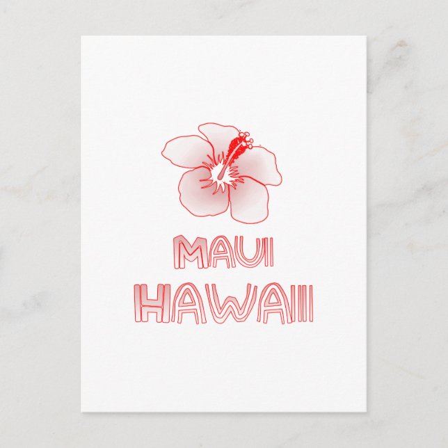 Maui Hawaii Hibiscus Flower Postcard (Front)