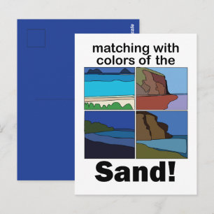 Maui Hawaii Matching With Sand Colors Island Party Postcard