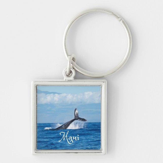 Maui Hawaii Ocean Whale Tail Key Ring (Front)