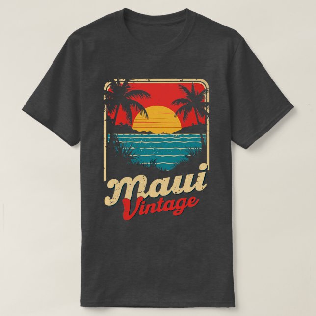 Maui hawaii Retro TShirt (Design Front)