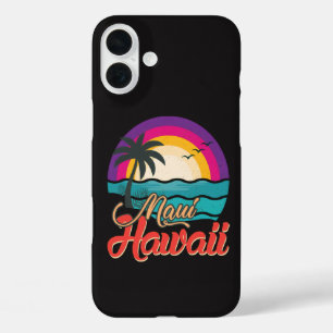 Maui Hawaii Sunset Beach Waves iPhone 16 Plus Case