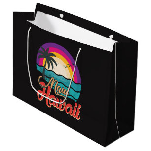 Maui Hawaii Sunset Beach Waves Large Gift Bag