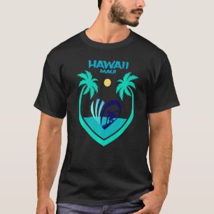 Maui Hawaii Surf Oahu Beach Palms Aloha  USA Souve T-Shirt