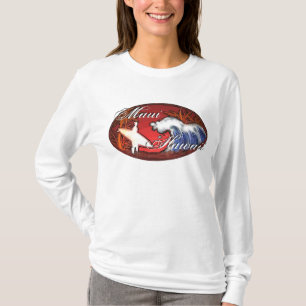Maui Hawaii surfer waves ladies beach art hoodie T-Shirt