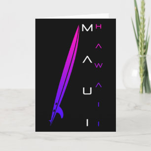 Maui Hawaii - Surfing - Beach - Stylish Maui _1  Card