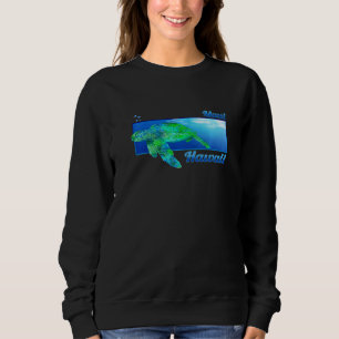 Maui Hawaii Swimming Honu   Sweatshirt