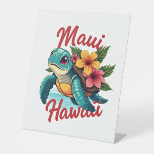 Maui Hawaii T Shirt Girl Women Kids Sea Turtle Haw Pedestal Sign
