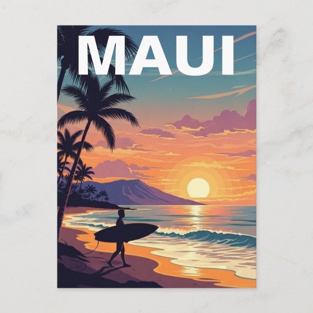 Maui Hawaii Travel Postcard (Front)