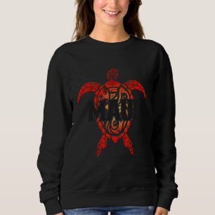 Maui Hawaii Tribal Sea Turtle Surfer Scuba Diving Sweatshirt