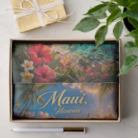 Maui Hawaii Tropical Coastline Travel Poster