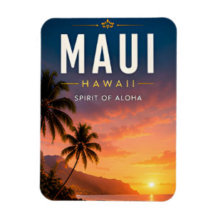 🌺 Maui Hawaii Tropical Sunset Home Decor 🌅 Magnet