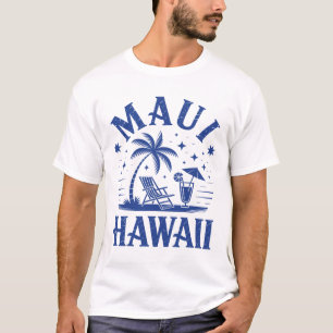 Maui Hawaii Vintage Surf Beach Surfing 70's Retro T-Shirt