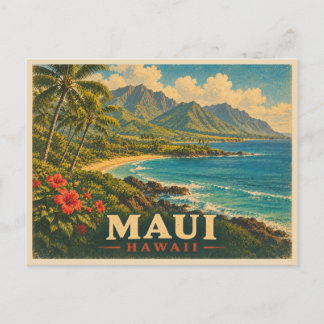 Maui Hawaii Vintage Travel Postcard
