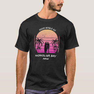Maui Honolua Bay Waves Surfing Palms Ocean Aloha H T-Shirt