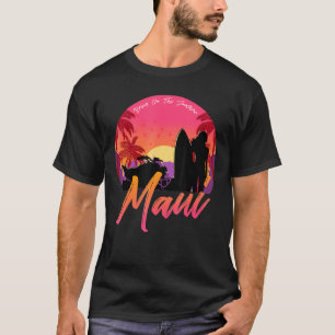 Maui Island Beach Vintage Retro 70s Surf Surfing S T-Shirt