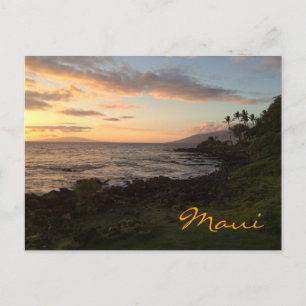 Maui Island Sunset Postcard