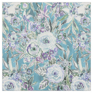 MAUI MINDSET Mystic Aqua + Purple Floral Fabric