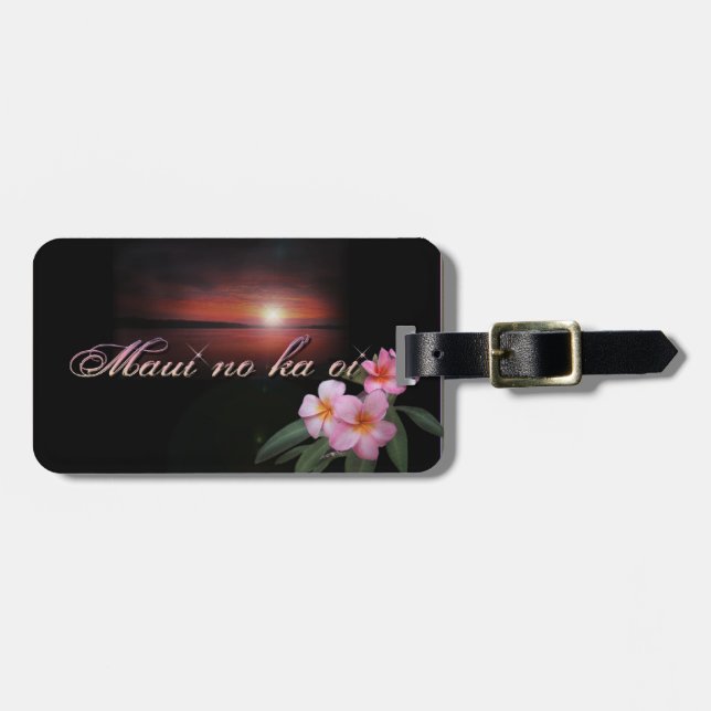 Maui no ka oi luggage tag (Front Horizontal)
