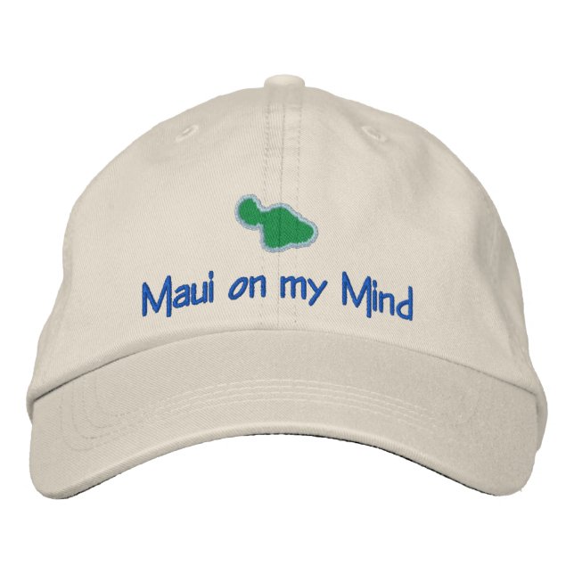 MAUI  on my mind Embroidered Hat (Front)