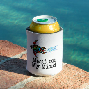 Maui on My Mind Sea Turtle Can Cooler
