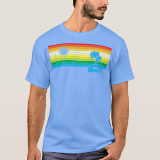 Maui Rainbow Paradise Sunset Vintage Distressed 19 T-Shirt