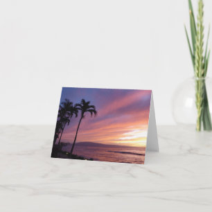 Maui Sunset II Small Folded Greeting Card