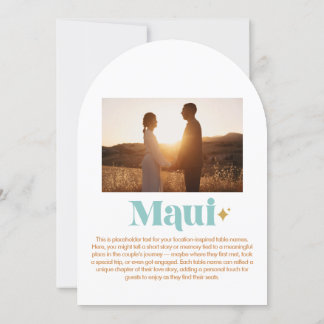 Maui Table Number