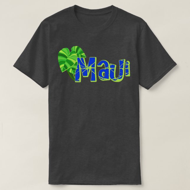 Maui Taro Plant Leaves Hawaii TShirt (Design Front)
