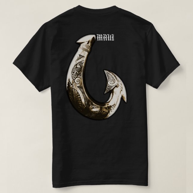Maui Tribal Hook T-Shirt (Design Back)