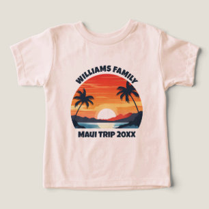 Maui Vacation Sunrise Palm Trees Personalised
