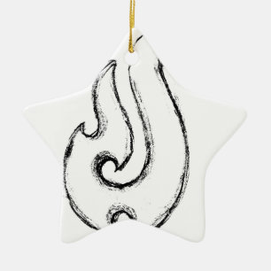 Mauis hook ceramic tree decoration