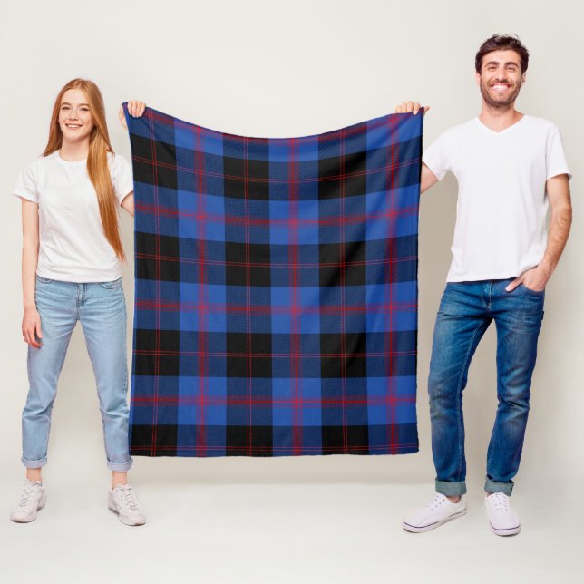 Maule Modem Plaid Fleece Blanket (In Situ)