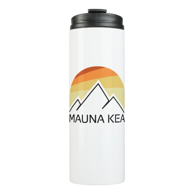 Mauna Kea Hawaii Retro Thermal Tumbler (Front)