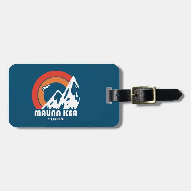 Mauna Kea Hawaii Sun Eagle Luggage Tag (Front Horizontal)
