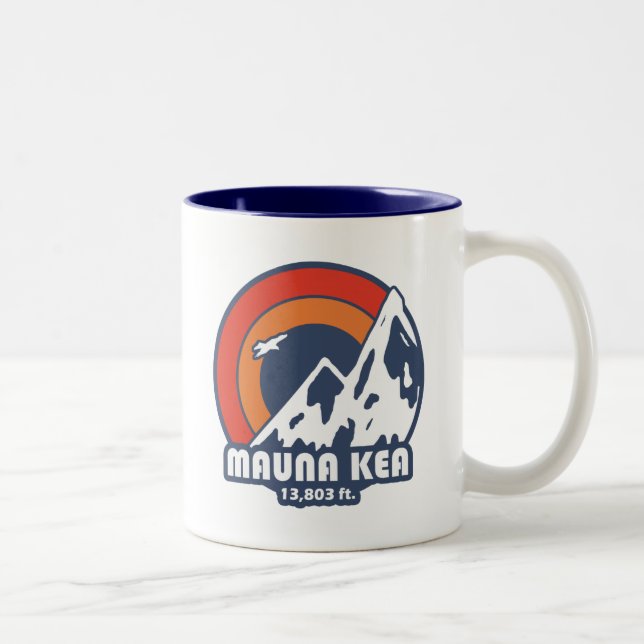 Mauna Kea Hawaii Sun Eagle Two-Tone Coffee Mug (Right)