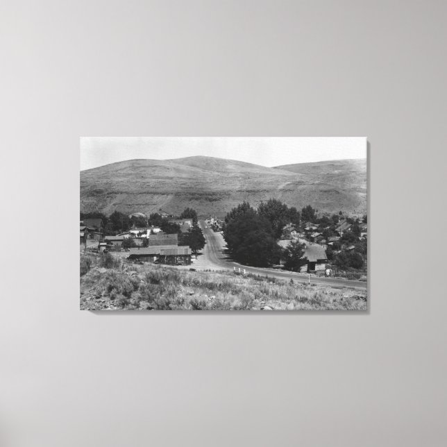 Maupin, Oregon Town View Business Section Canvas Print (Front)