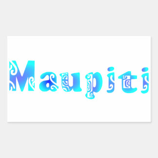 MAUPITI II (lagoon blue) Rectangular Sticker