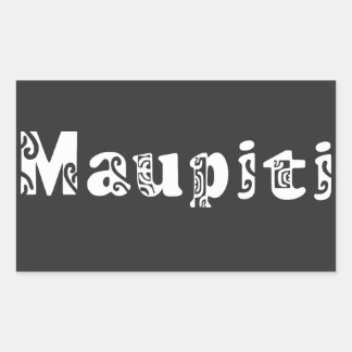 MAUPITI (white) Rectangular Sticker
