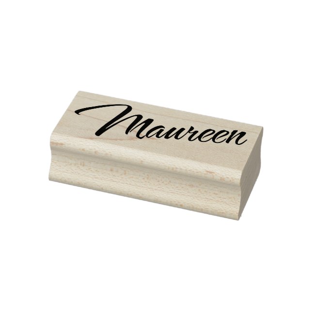 Maureen name cursive decorative script font rubber stamp (Stamp)